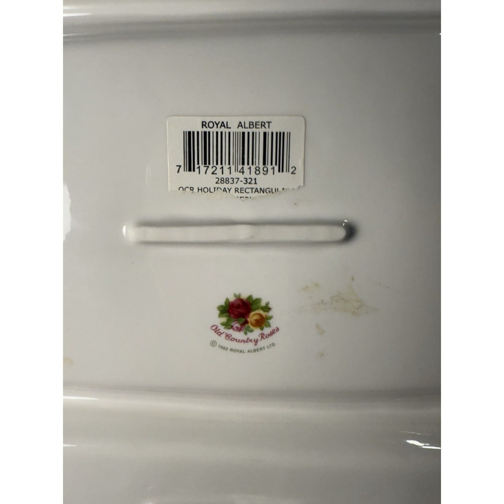 Royal Albert Old Country Roses Holiday 3-Section Tray Christmas Tree 15" Gold - Picture 6 of 6